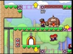 Mario hammering Donkey Kong